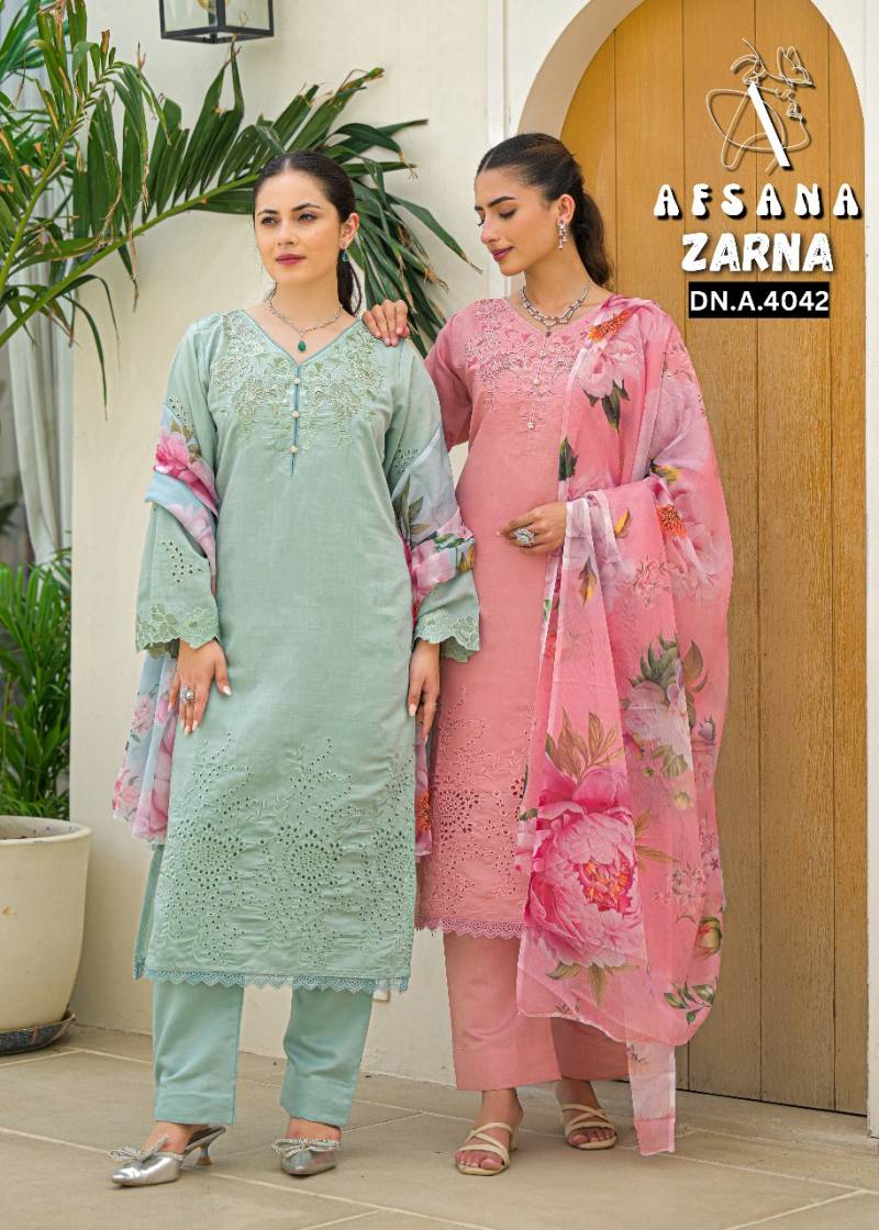 Afsana Zarna Vertican Embroidered Readymade Collection