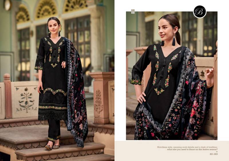 Belliza Hazel Roman Silk Embroidered Dress Material Collection