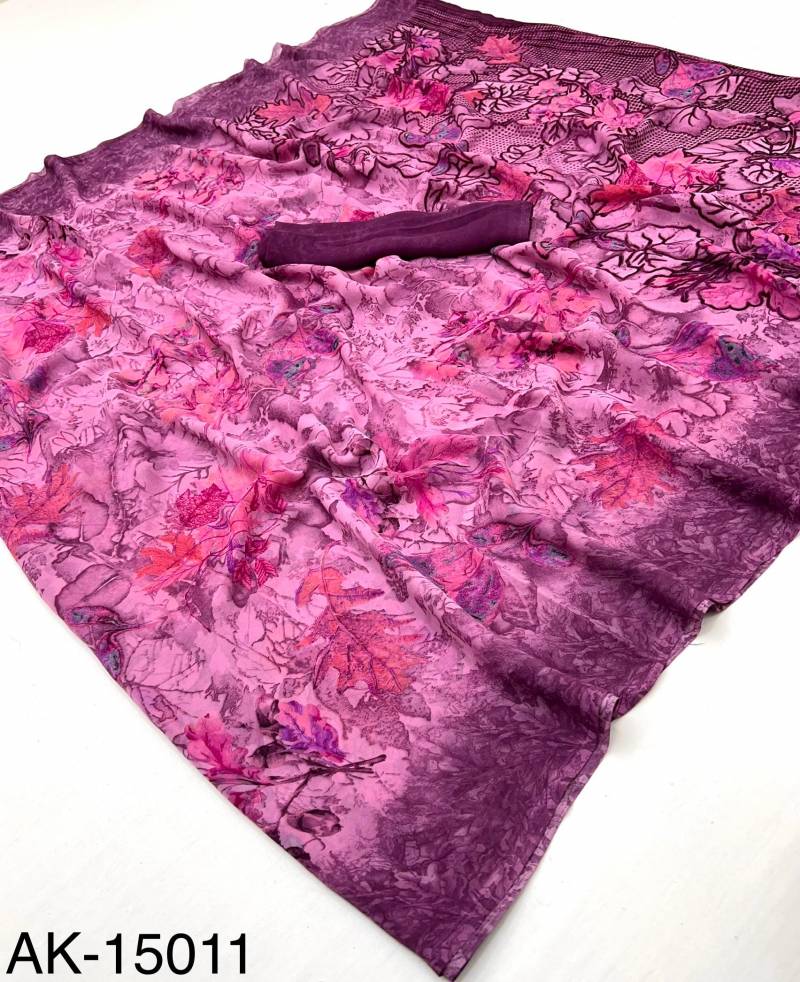 Rajyog Akira-1 Chiffon With Amazing Floral Print Kazari Saree Collection