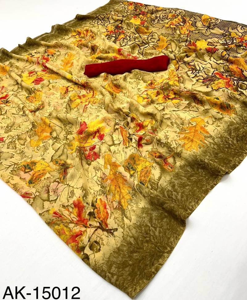 Rajyog Akira-1 Chiffon With Amazing Floral Print Kazari Saree Collection