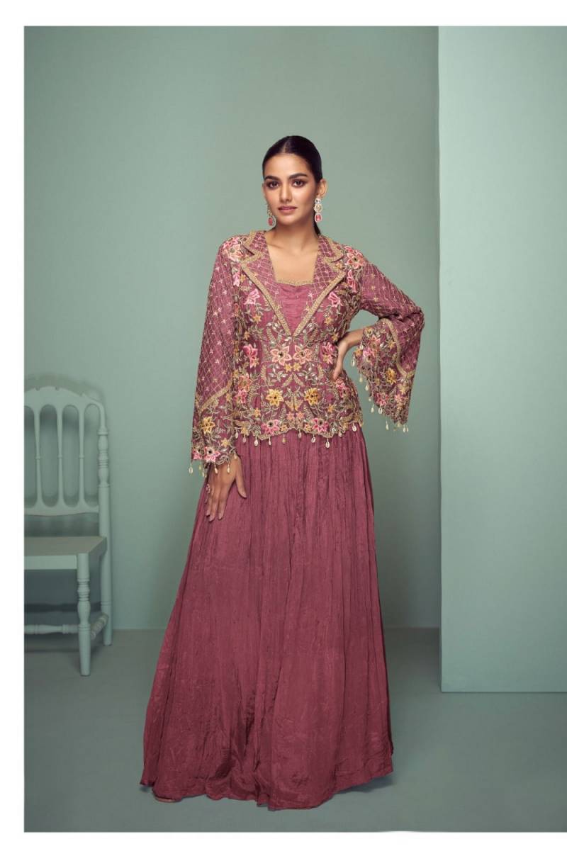Gulkayra Crown Gold Chinon Embroidered Indo Western Collection