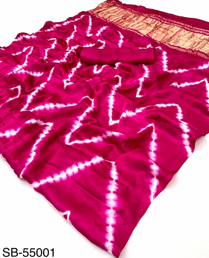 Rajyog Pure Ajrakh Pure Modal Tye And Dye Leheriya Saree Collection