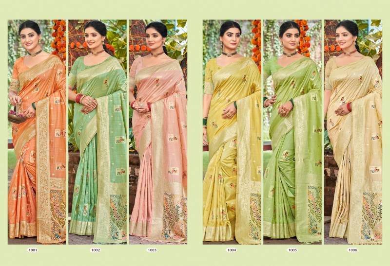 Bunawat Anjali Assam Silk With Meena Designer Saree Collection