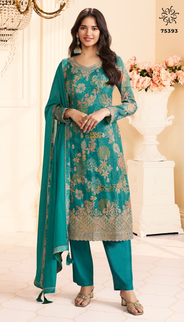 Vinay Kuleesh Roop Embroidery Chinon With Digital Print Suit