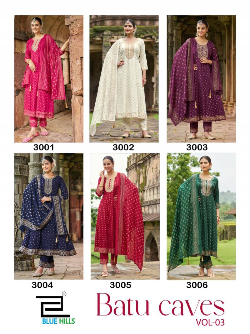 Blue Hills Batu Caves Vol 3 Rayon Embroidery Style Collection