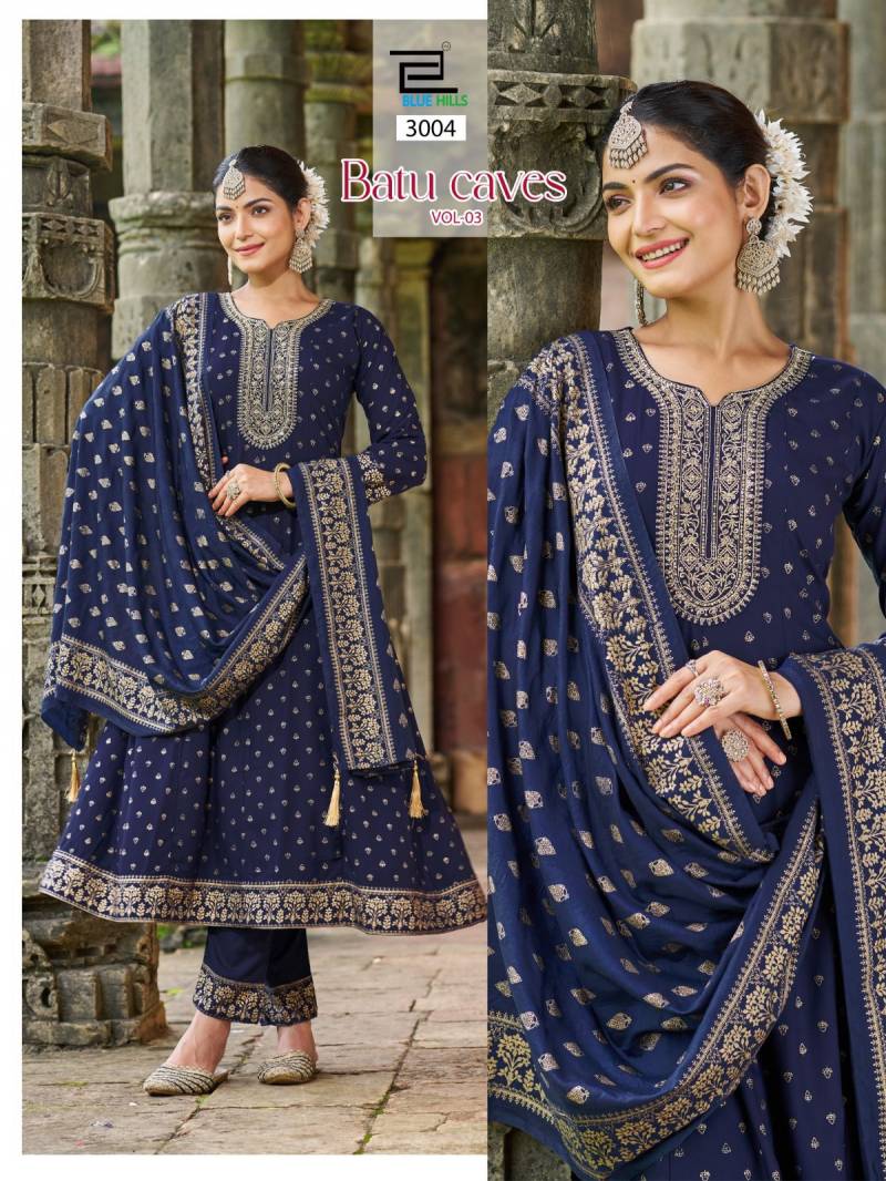 Blue Hills Batu Caves Vol 3 Rayon Embroidery Style Collection