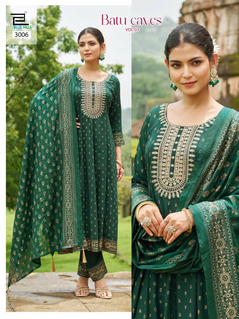 Blue Hills Batu Caves Vol 3 Rayon Embroidery Style Collection