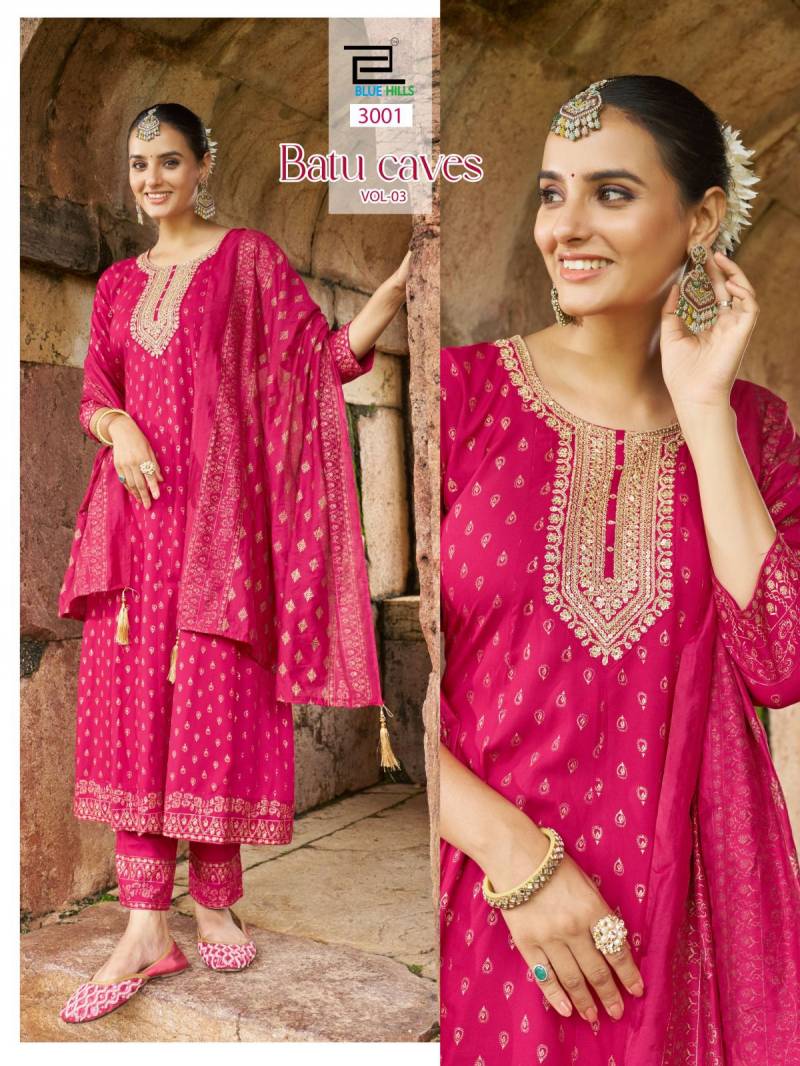 Blue Hills Batu Caves Vol 3 Rayon Embroidery Style Collection