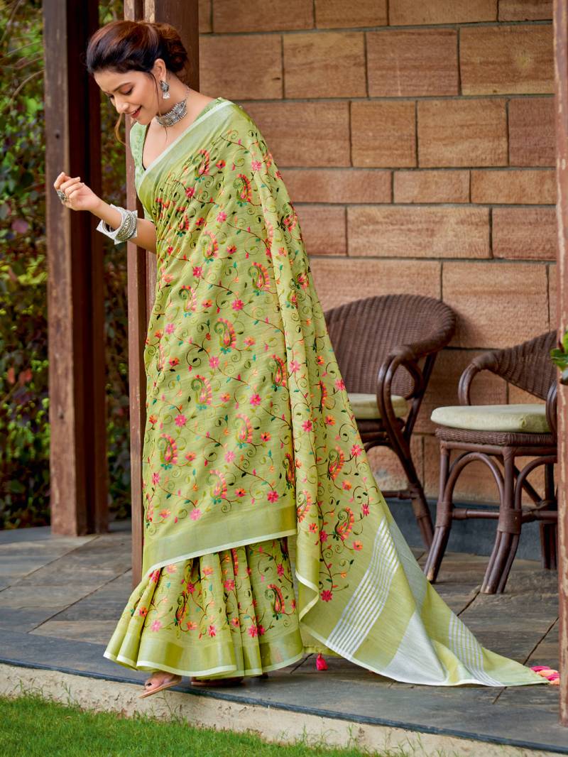 Ast Kashmira Nx Festive Wear Linen Cotton Saree Collection