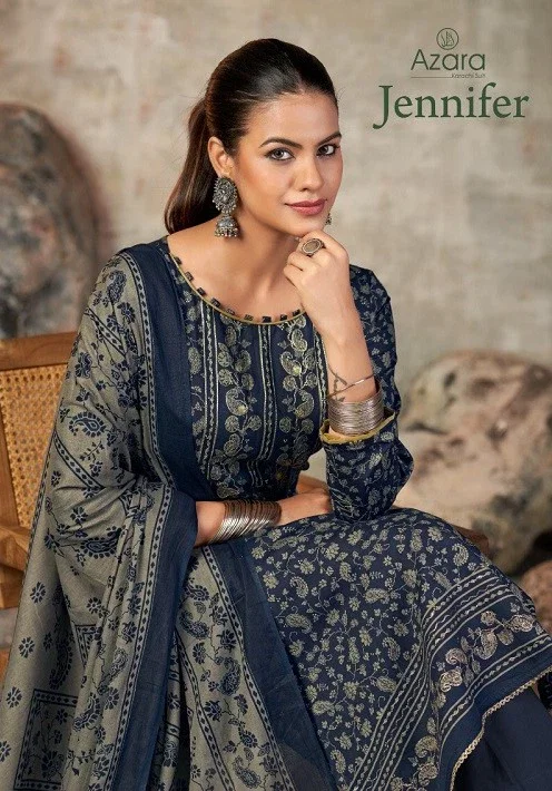 Radhika Azara Jennifer Jam Cotton Dress Material Collection
