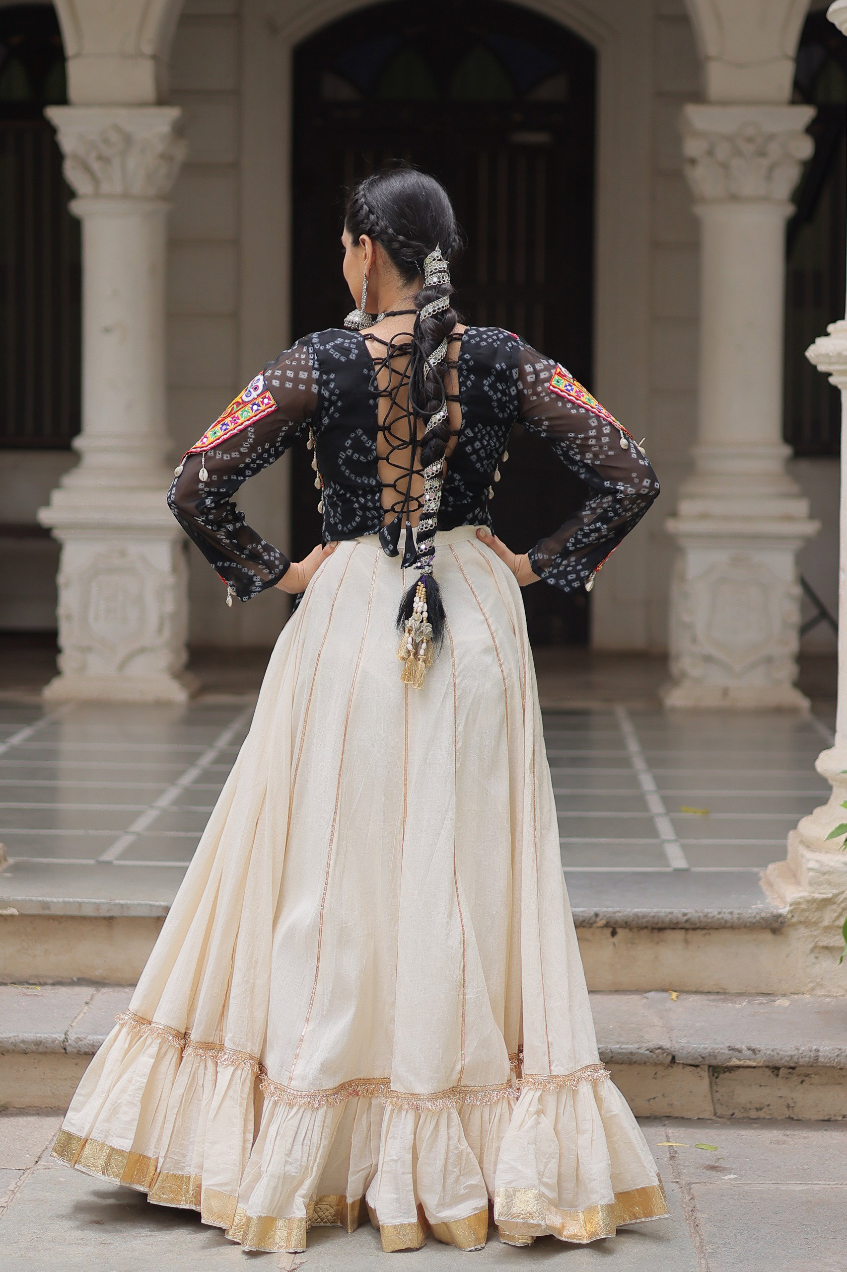 Lekha KA 5044 Cotton Gota Patti Lace Lehenga With Crop Top Style Choli