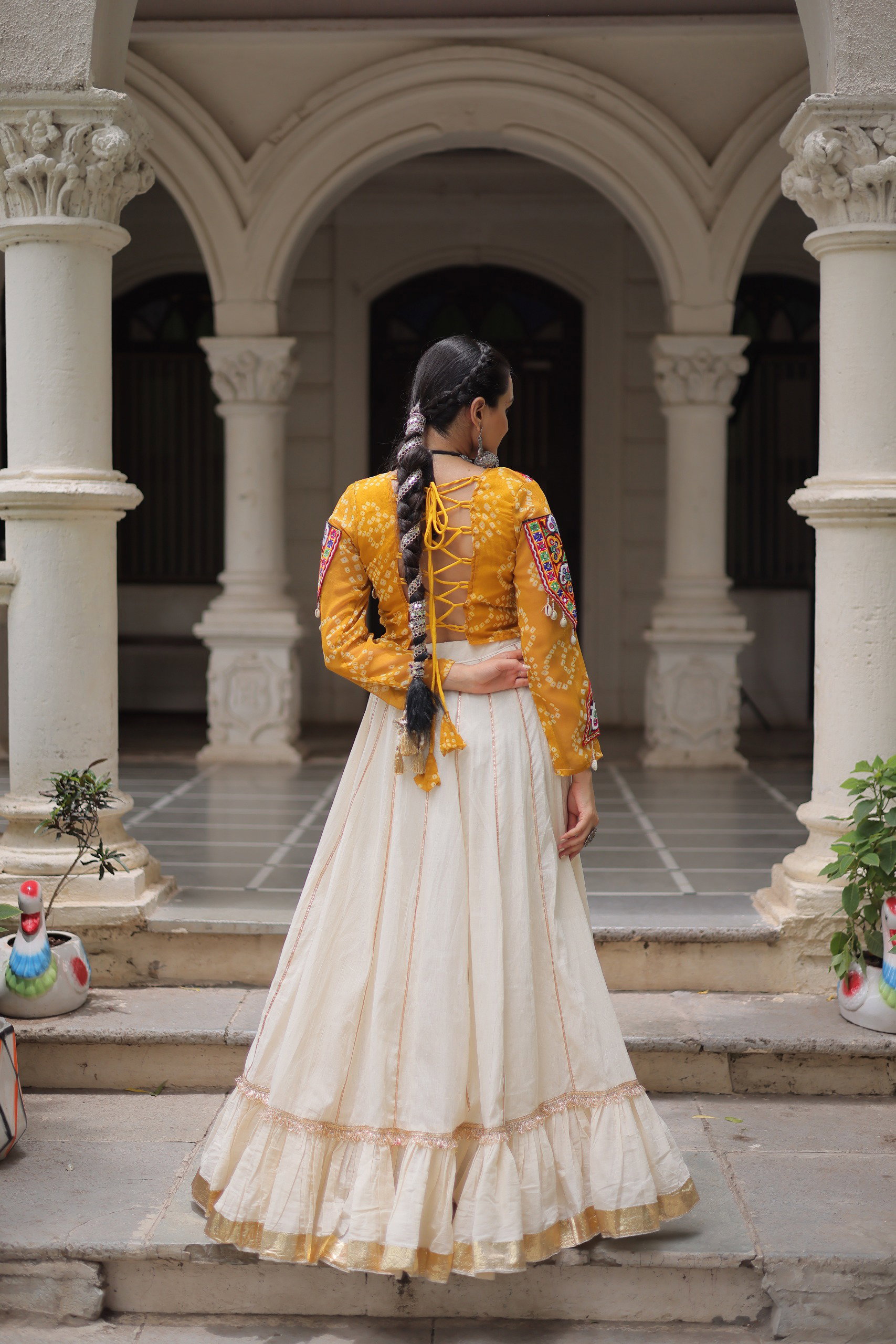 Lekha KA 5044 Cotton Gota Patti Lace Lehenga With Crop Top Style Choli