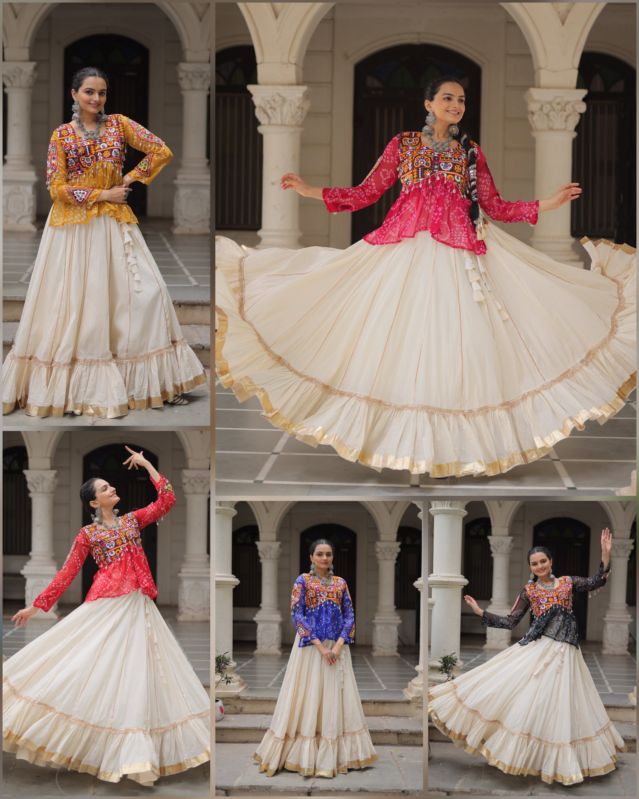 Lekha KA 5044 Cotton Gota Patti Lace Lehenga With Crop Top Style Choli