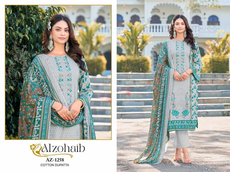 Alzohaib Noor Vol 2 Cotton Dupatta Pakistani Salwar Suit