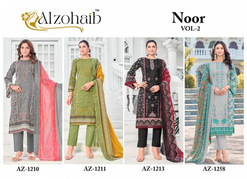 Alzohaib Noor Vol 2 Cotton Dupatta Pakistani Salwar Suit