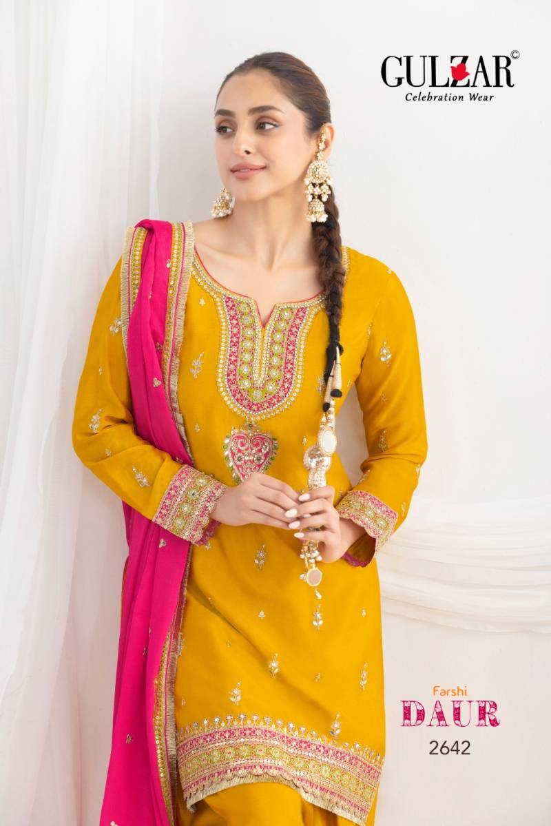 Gulzar Daur Chinon Embroidered Salwar Suit Collection