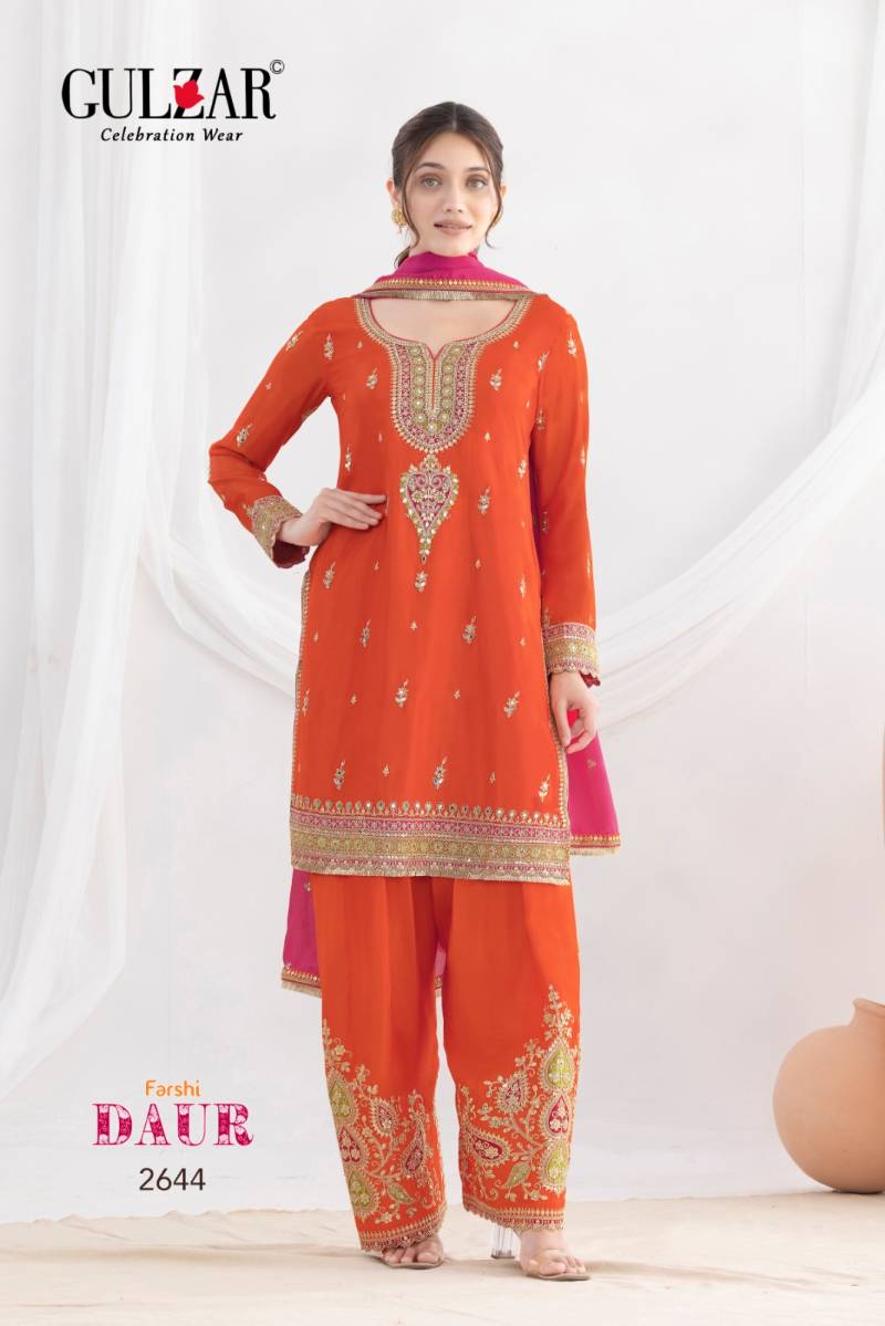Gulzar Daur Chinon Embroidered Salwar Suit Collection