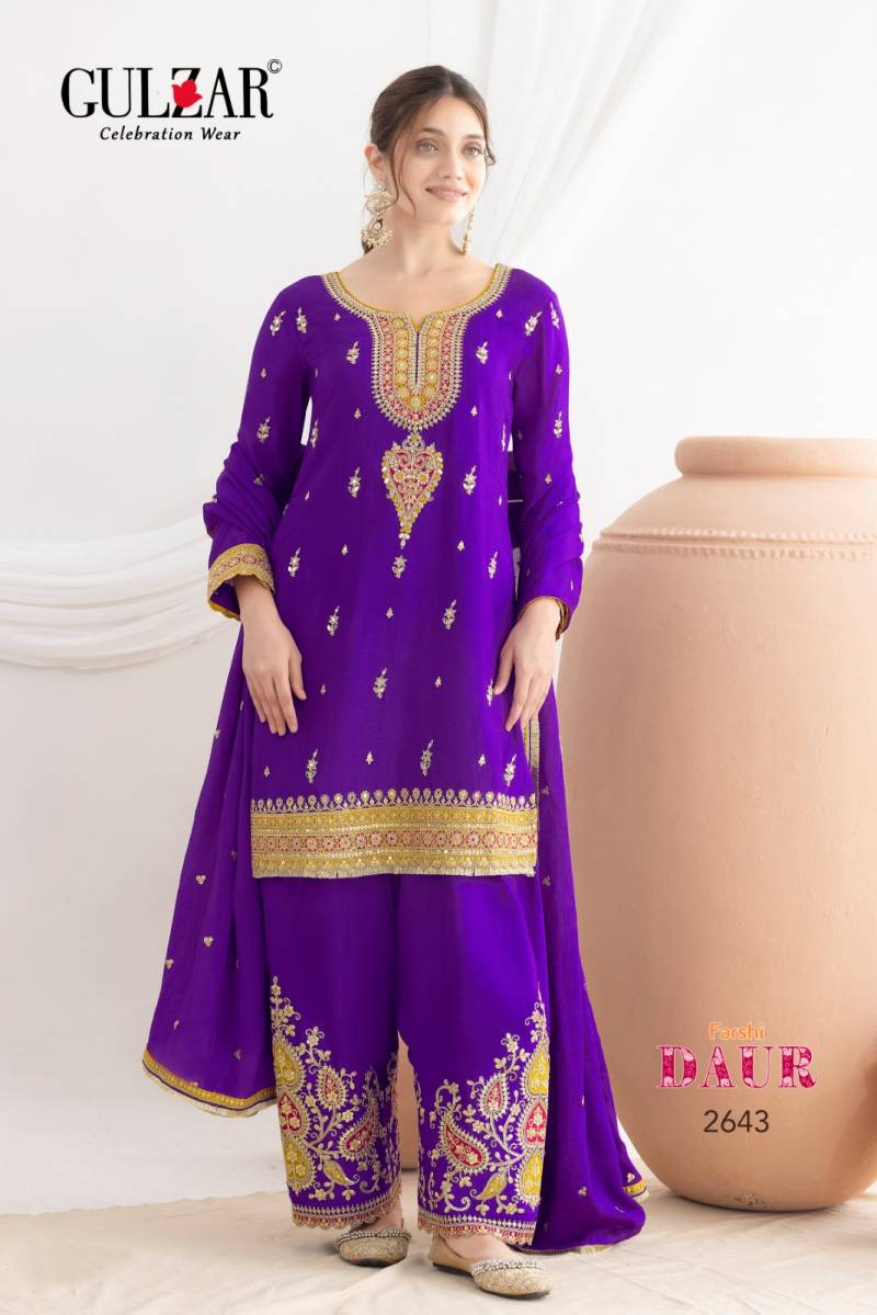 Gulzar Daur Chinon Embroidered Salwar Suit Collection