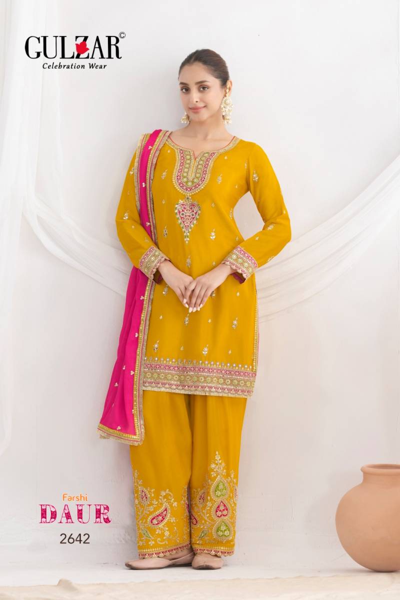 Gulzar Daur Chinon Embroidered Salwar Suit Collection