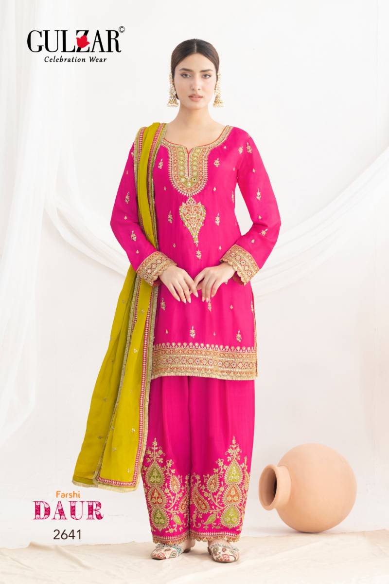 Gulzar Daur Chinon Embroidered Salwar Suit Collection