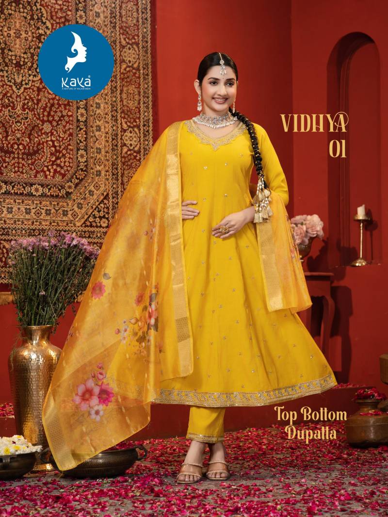Kaya Vidhya Roman Silk Anarkali Kurtis Collection