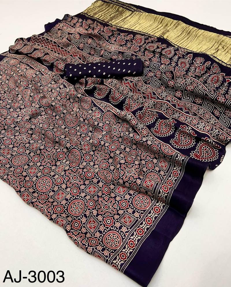 Rajyog Ajrakh Vol 2 Party Wear Modal Printed Saree Collection