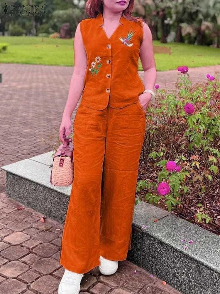 Lekha SC Premiun Cotton Slub Aari Work Co Ord Set