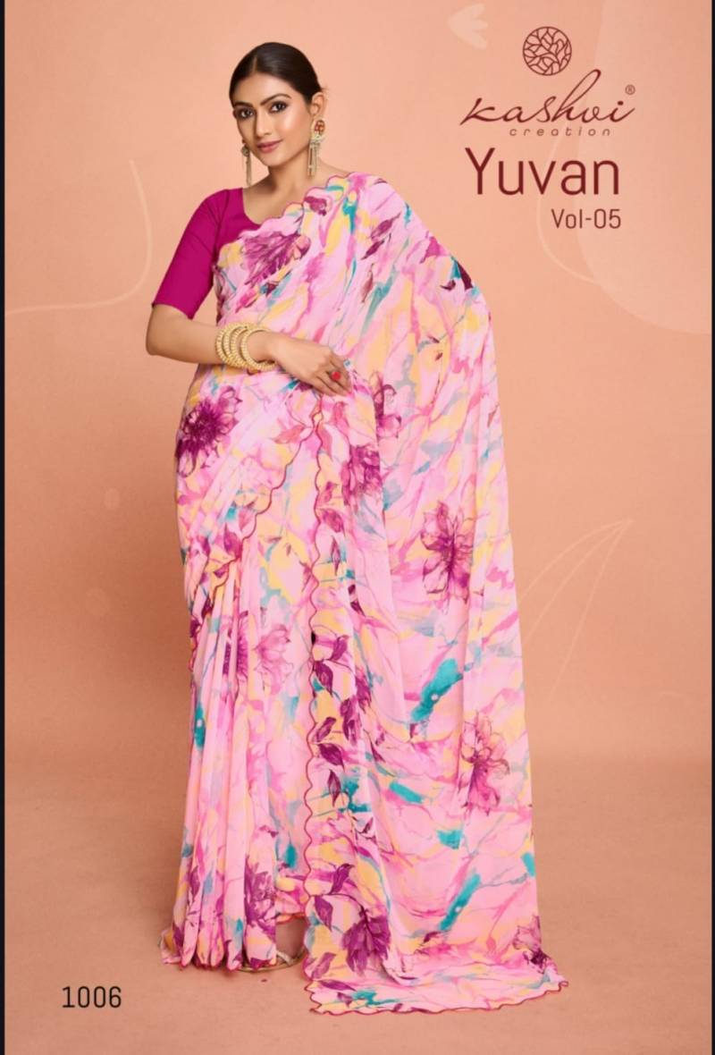 Kashvi Yuvan Vol 5 Fancy Georgette Saree Collection