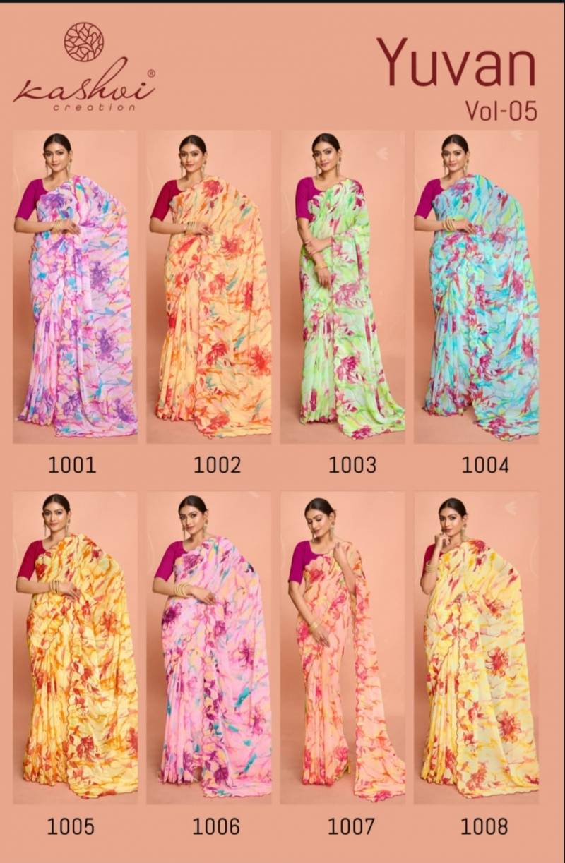 Kashvi Yuvan Vol 5 Fancy Georgette Saree Collection