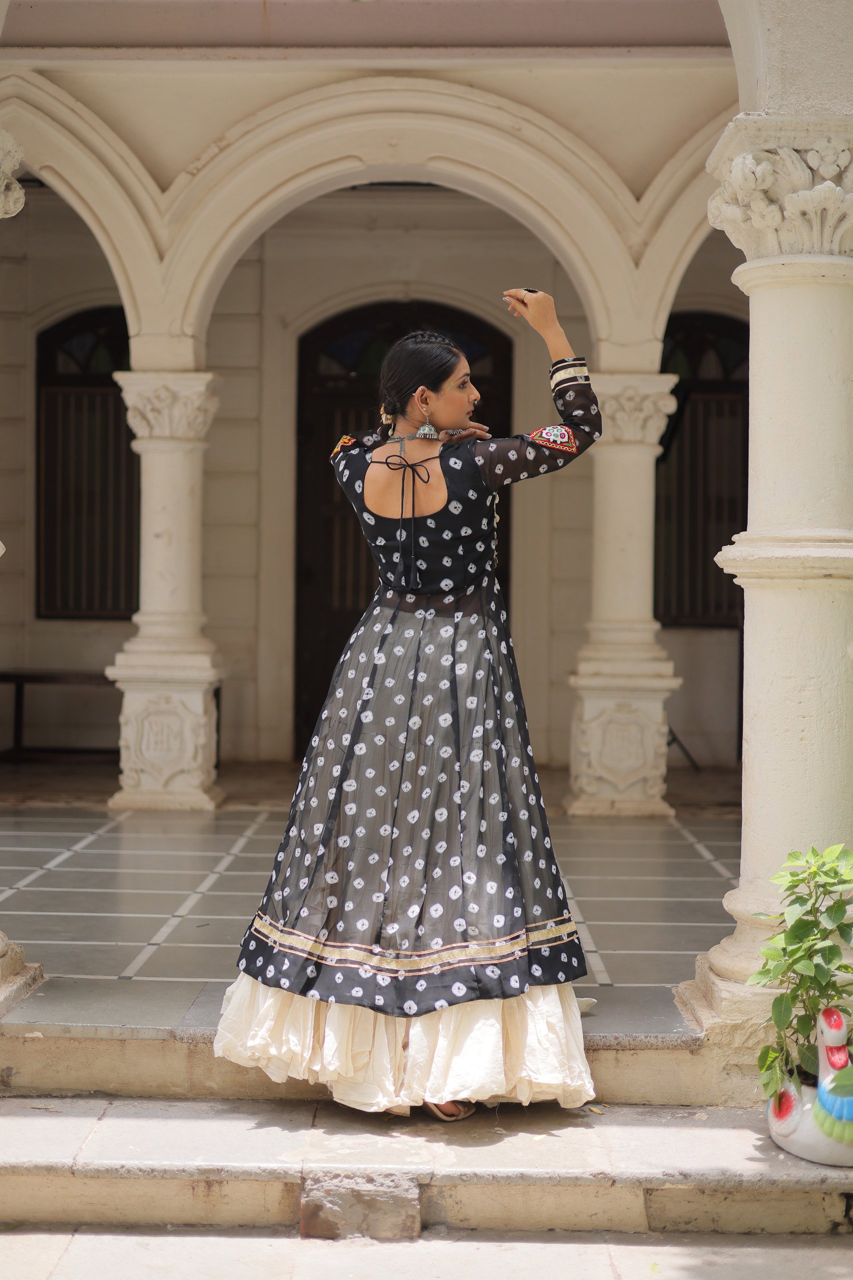 Lekha KA 5043 Cotton And Georgette Kutchi Patch Work Navratri Collection