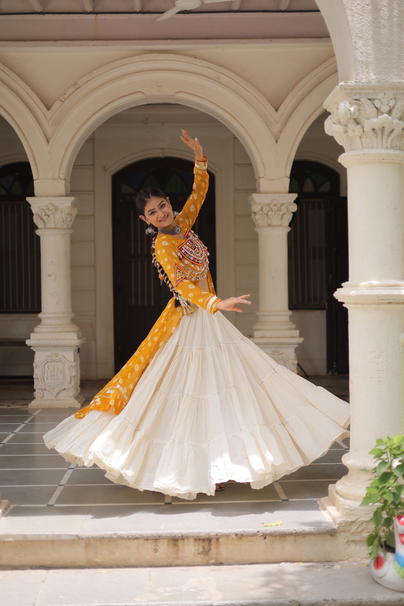 Lekha KA 5043 Cotton And Georgette Kutchi Patch Work Navratri Collection