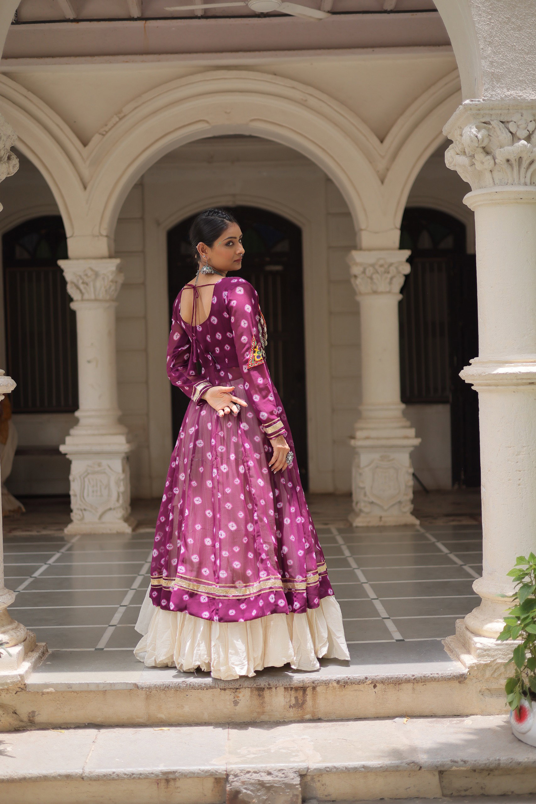Lekha KA 5043 Cotton And Georgette Kutchi Patch Work Navratri Collection