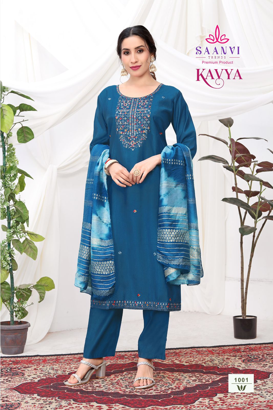 Saanvi Trendz Kavya Vol 1 Fancy Embroidery Kurti Bottom With Dupatta