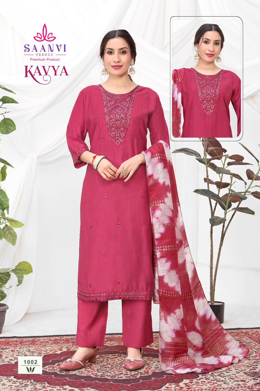 Saanvi Trendz Kavya Vol 1 Fancy Embroidery Kurti Bottom With Dupatta