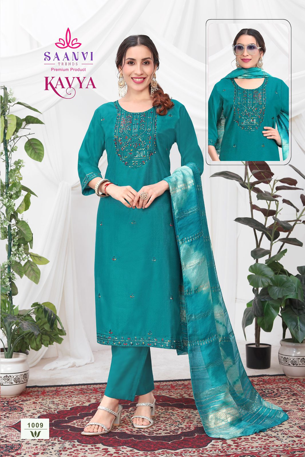 Saanvi Trendz Kavya Vol 1 Fancy Embroidery Kurti Bottom With Dupatta