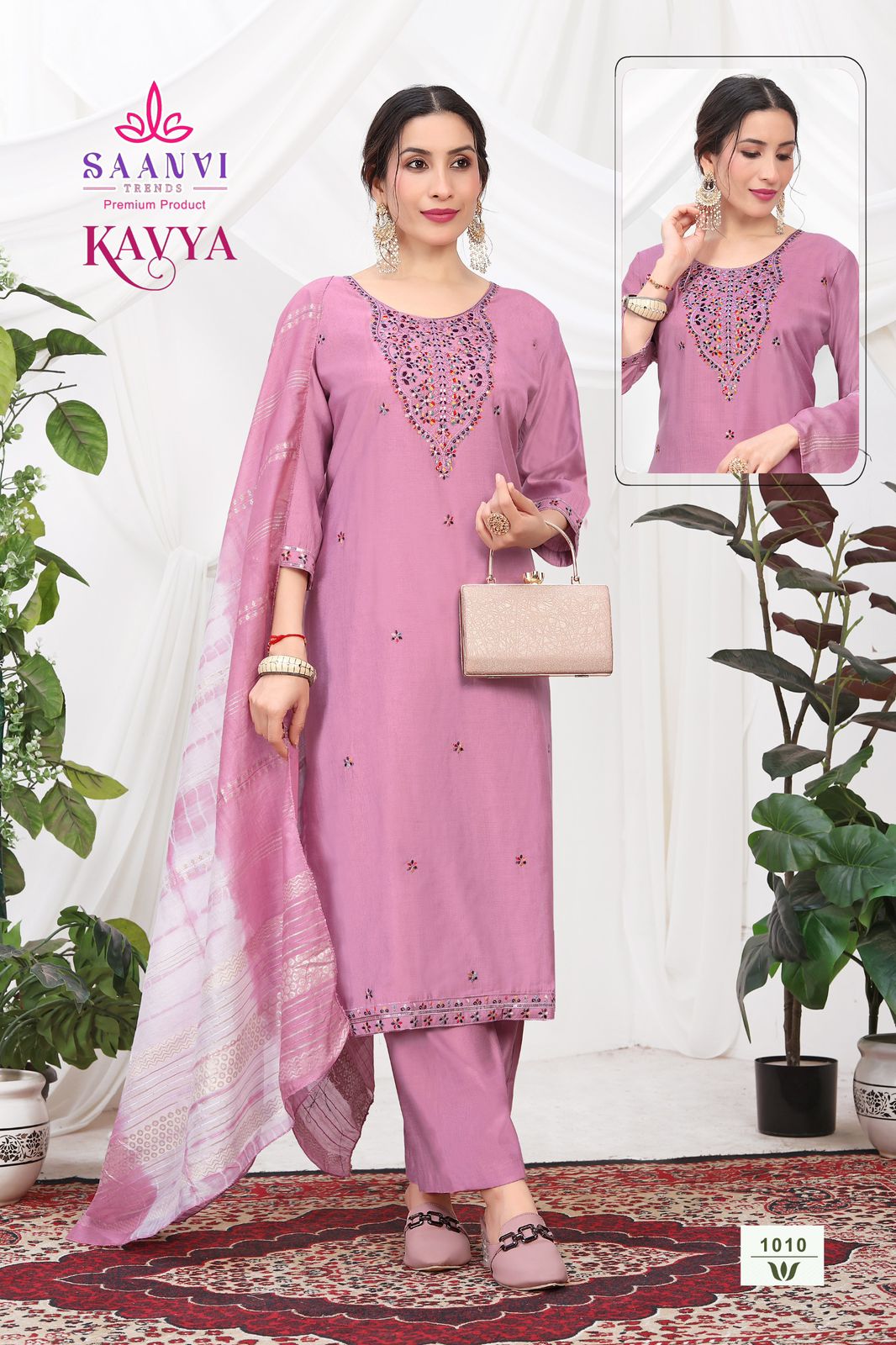 Saanvi Trendz Kavya Vol 1 Fancy Embroidery Kurti Bottom With Dupatta