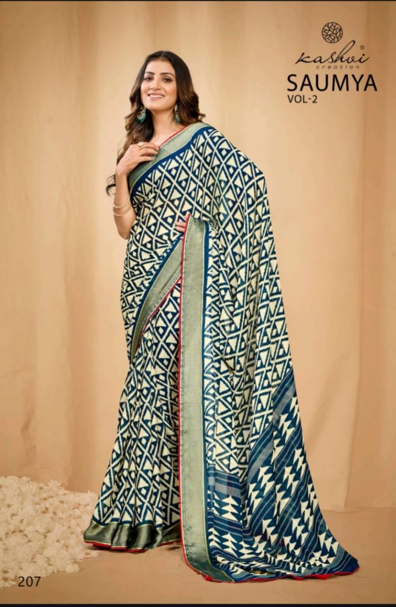 Kashvi Saumya Vol 2 Printed Moss Viscose Printed Sarees