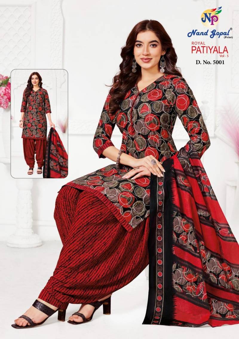 Nand Gopal Royal Patiyala Vol 5 Premium Cotton Print Dress Material