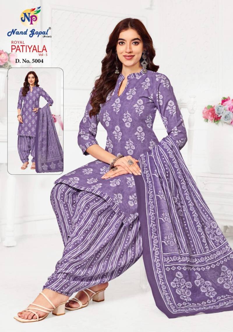Nand Gopal Royal Patiyala Vol 5 Premium Cotton Print Dress Material