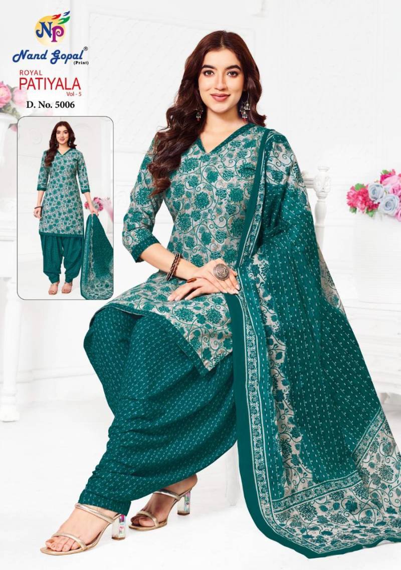 Nand Gopal Royal Patiyala Vol 5 Premium Cotton Print Dress Material