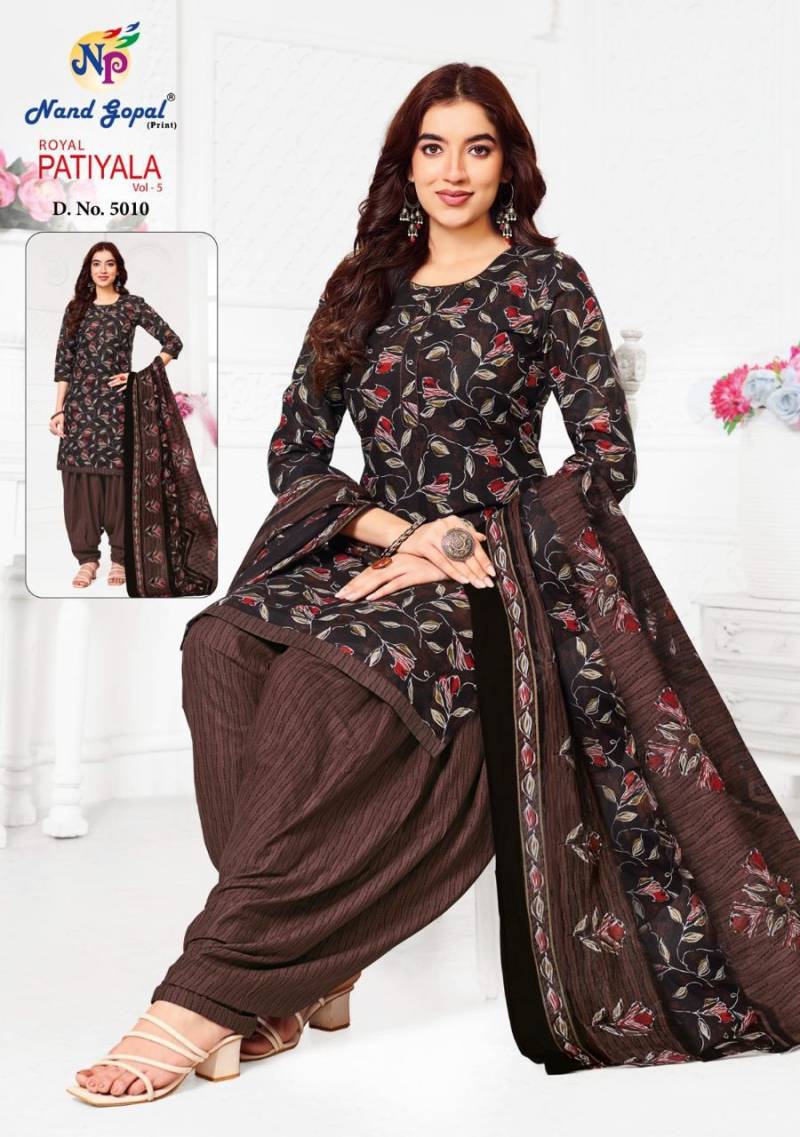 Nand Gopal Royal Patiyala Vol 5 Premium Cotton Print Dress Material