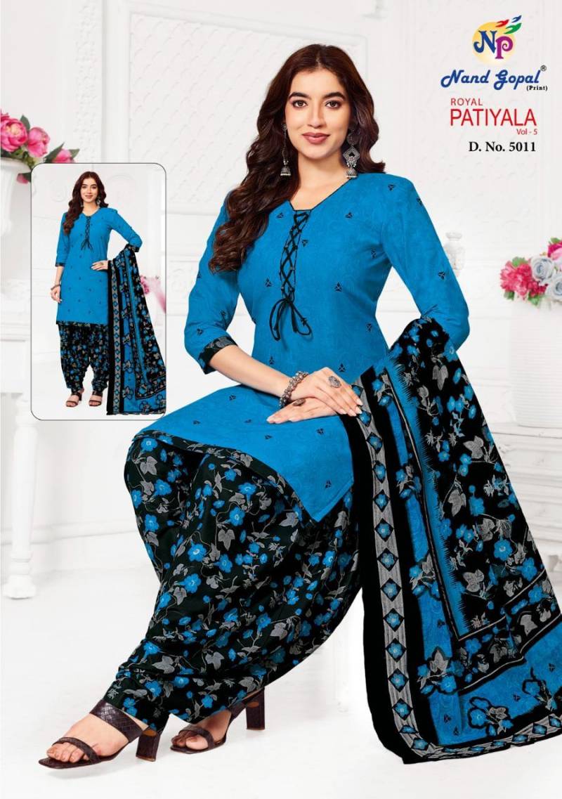Nand Gopal Royal Patiyala Vol 5 Premium Cotton Print Dress Material
