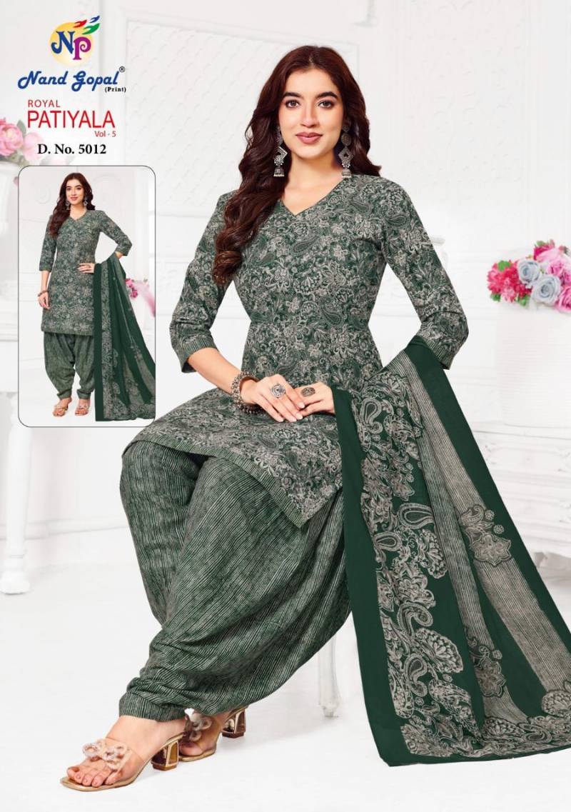Nand Gopal Royal Patiyala Vol 5 Premium Cotton Print Dress Material