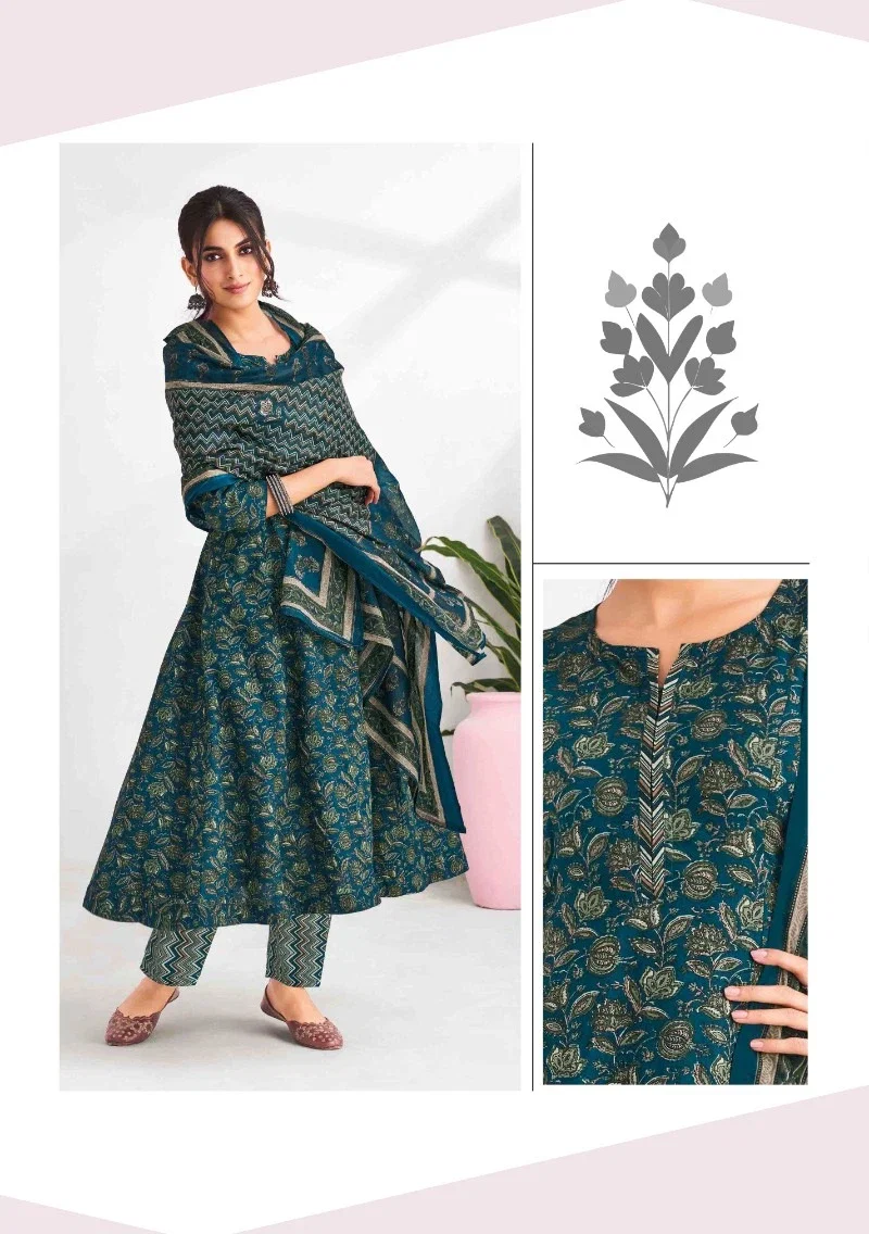 Suryajyoti Rashi Vol 3 Anarkali Style Kurti Pant With Dupatta Collection