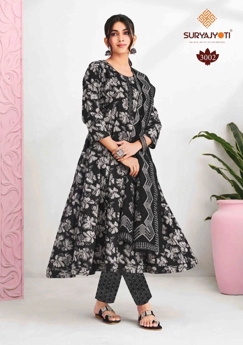 Suryajyoti Rashi Vol 3 Anarkali Style Kurti Pant With Dupatta Collection
