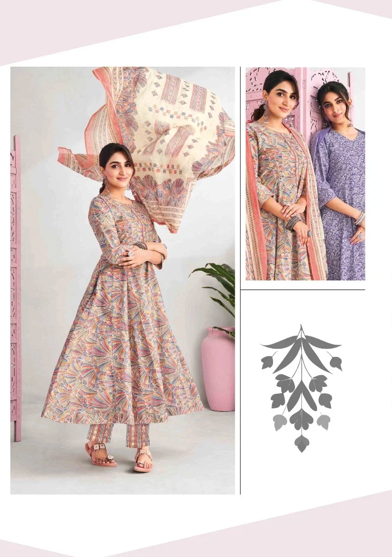 Suryajyoti Rashi Vol 3 Anarkali Style Kurti Pant With Dupatta Collection