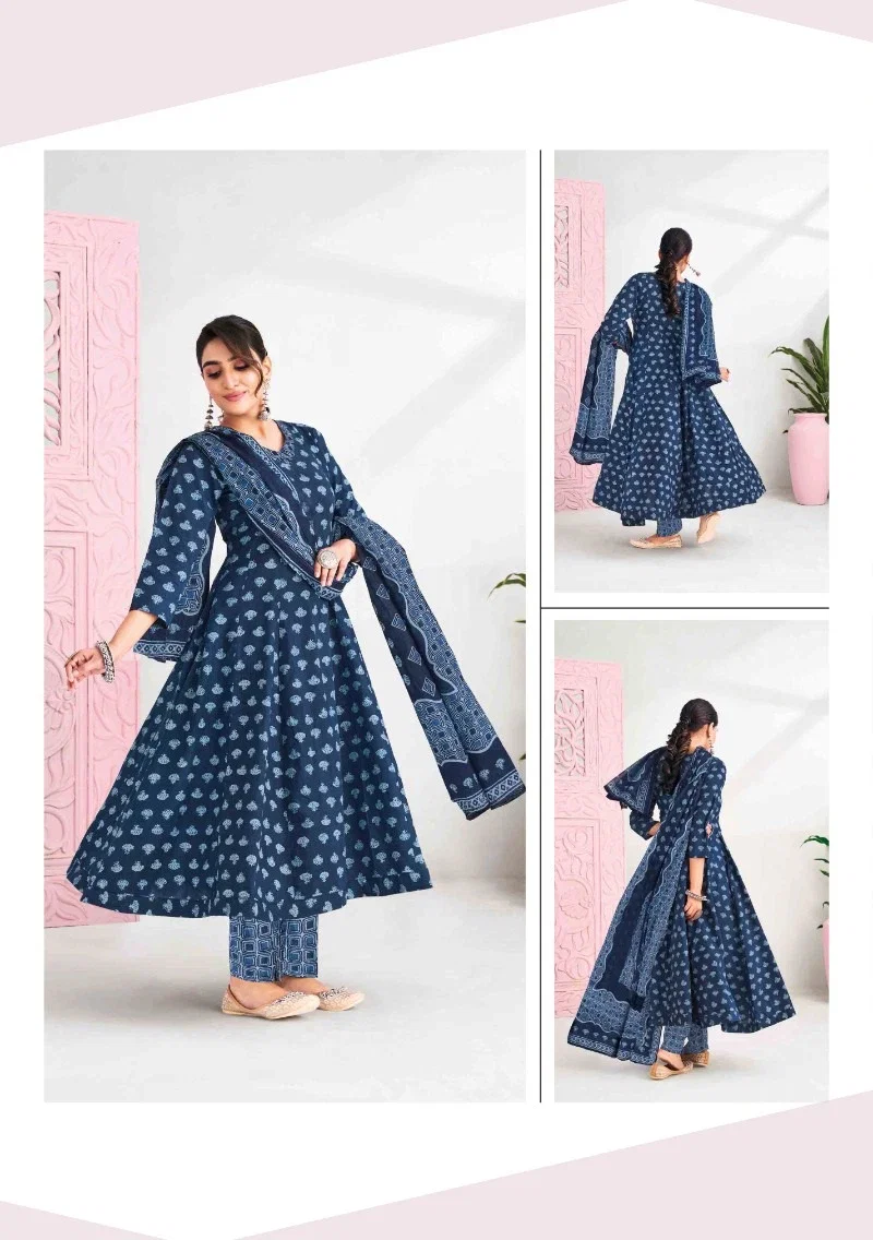 Suryajyoti Rashi Vol 3 Anarkali Style Kurti Pant With Dupatta Collection