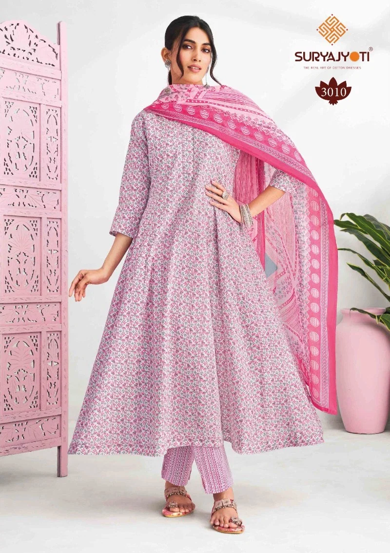 Suryajyoti Rashi Vol 3 Anarkali Style Kurti Pant With Dupatta Collection