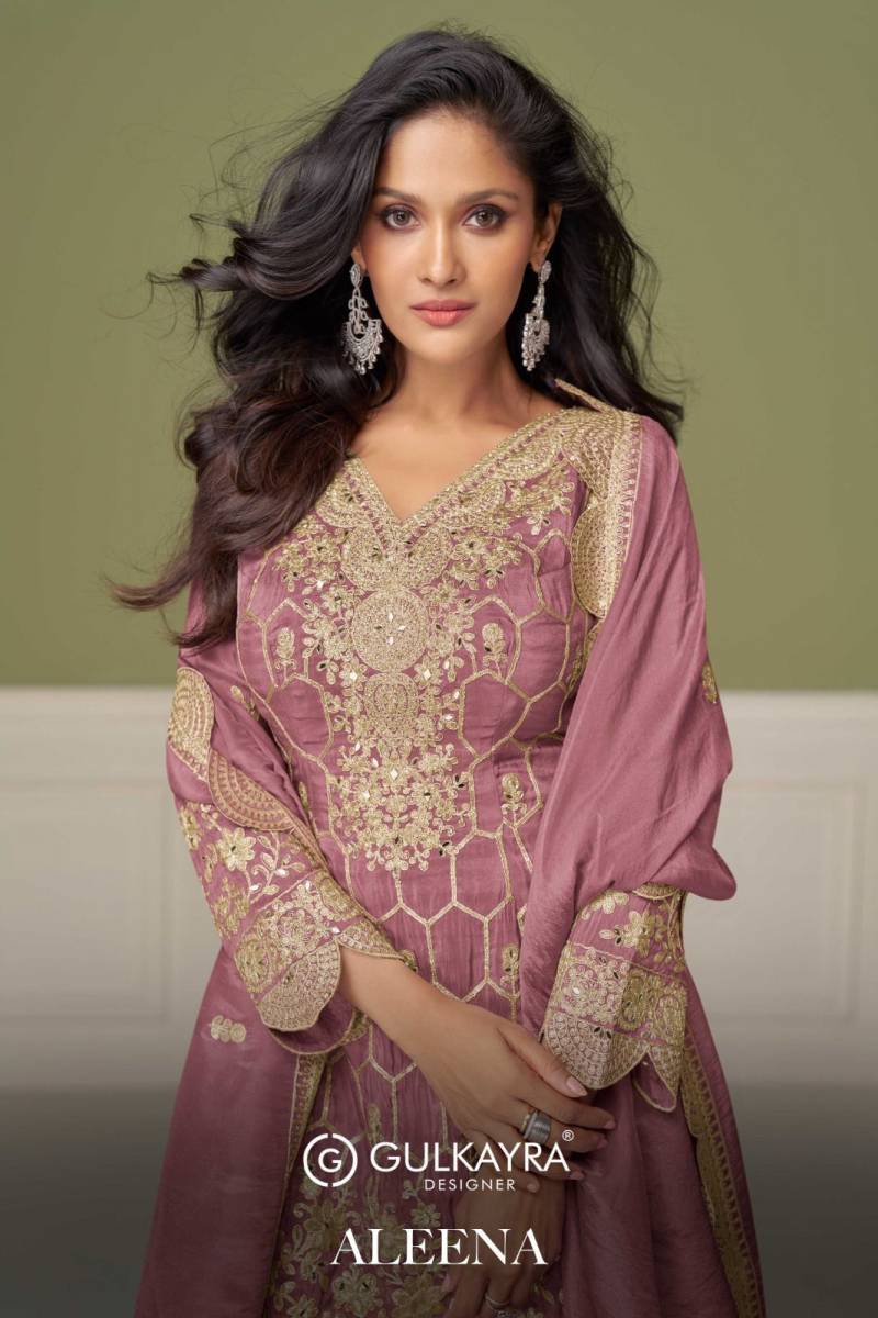 Gulkayra Aleena Designer Shimmer Silk Suit Collection