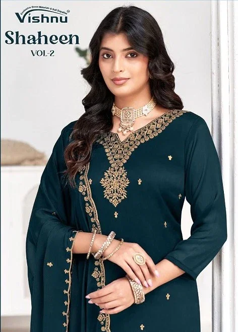 Vishnu Shaheen Vol 2 Rangoli Blooming Dress Material Collection